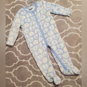 Baby boy's elephant printed Footed jumpsuit size 6-9M